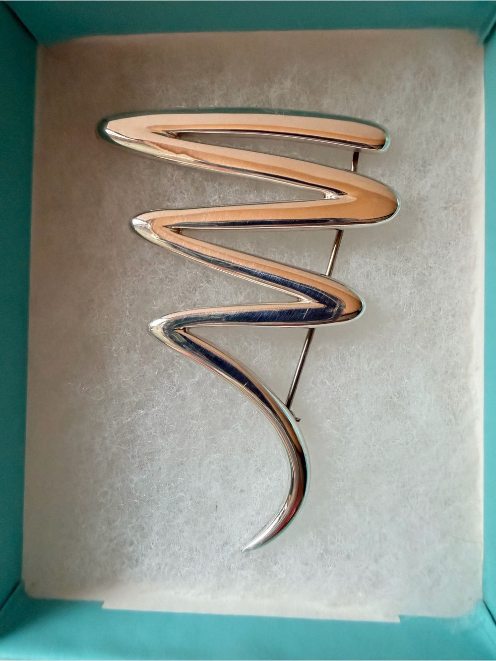 Tiffany & Co. Paloma Picasso Sterling Silver Scribble Pin Brooch 925 - Picture 5 of 7